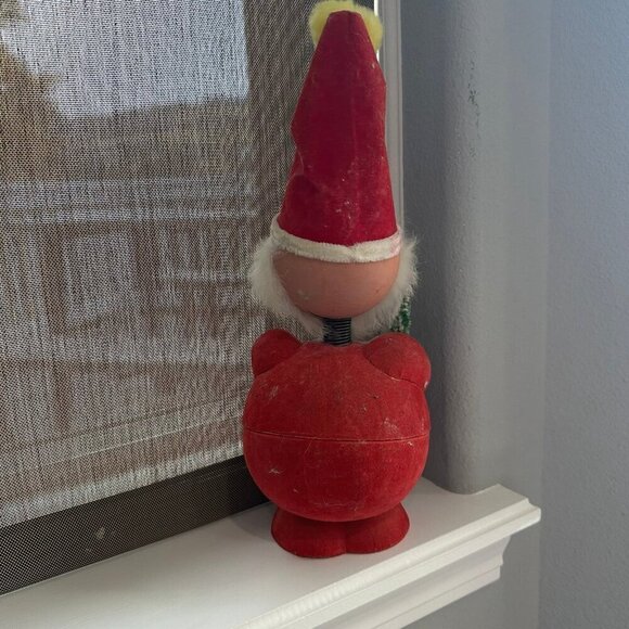 Vintage German paper mache santa candy dish box - Picture 5 of 8